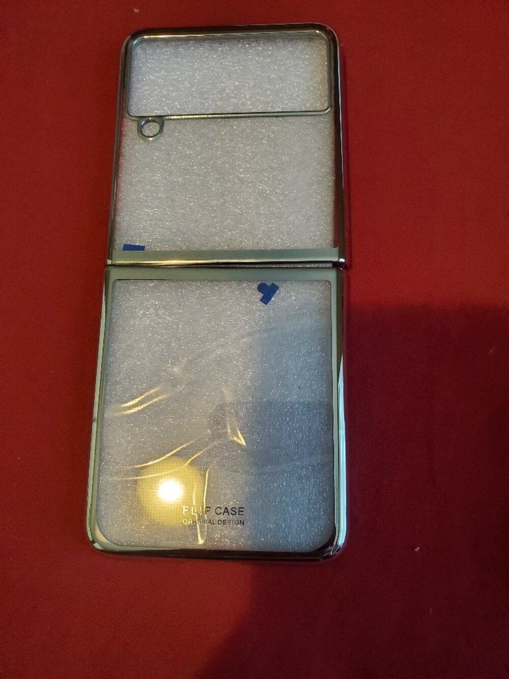 NEW SAMSUNG GALAXY Z FLIP CASE COVER SILVER CHROME ORIGINAL DESIGN